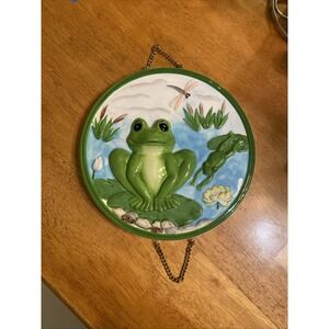 KK Vintage Frog Home‎ Decor Ceramic Frog Wall Hanging 3-D